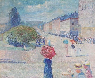 Spring Day on Karl Johan Street Edvard Munch